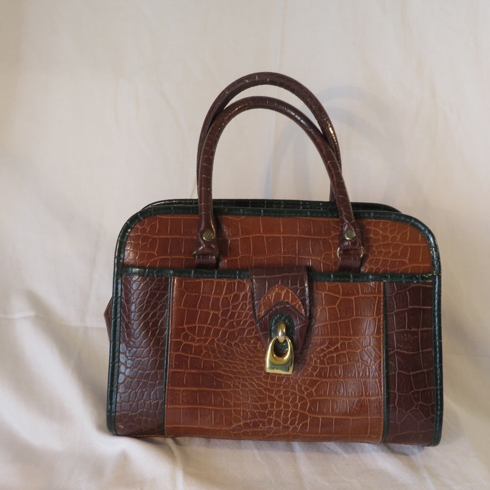 Jackson Brown/Green Trim  Purse